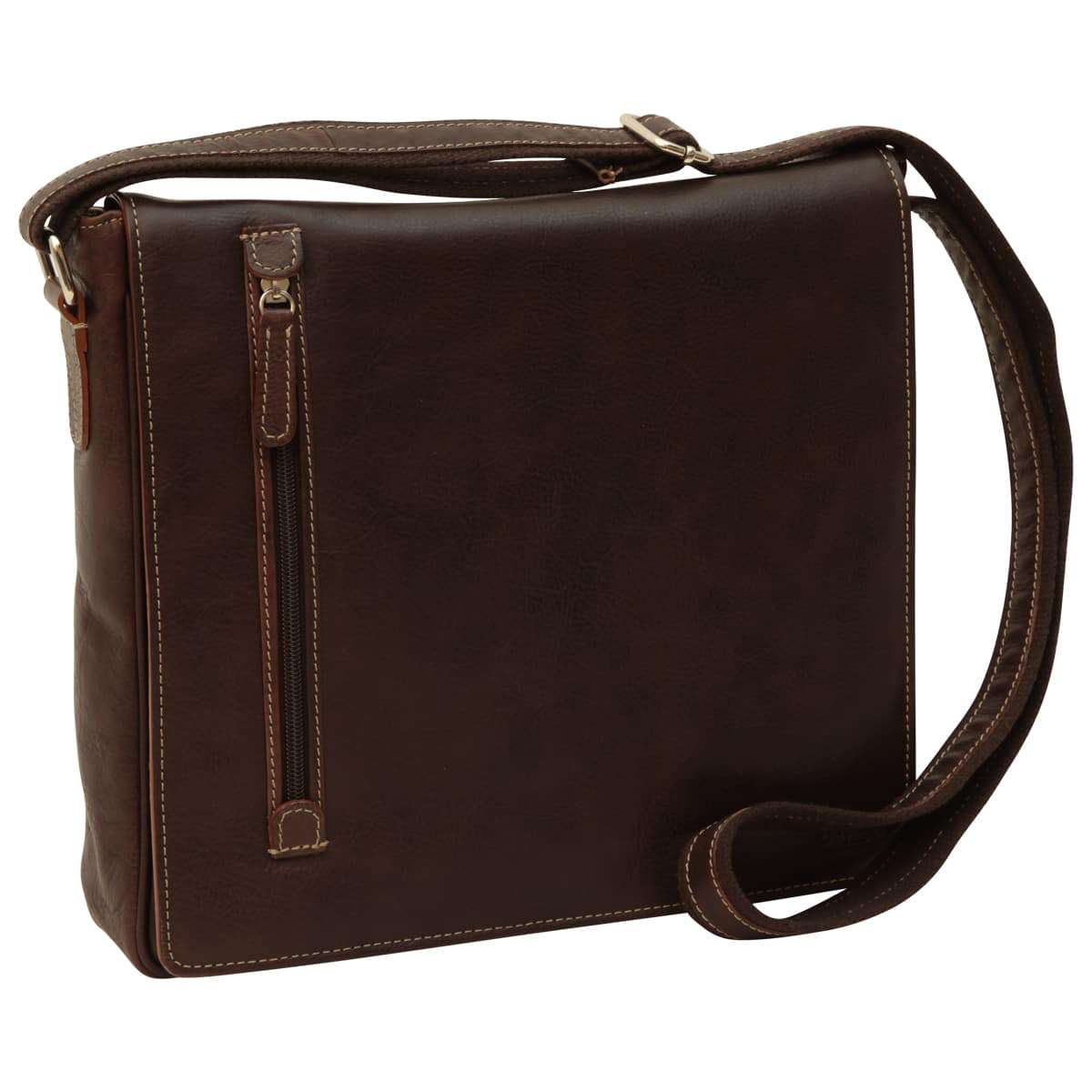 Lightweight Messenger Bag - Dark Brown-0