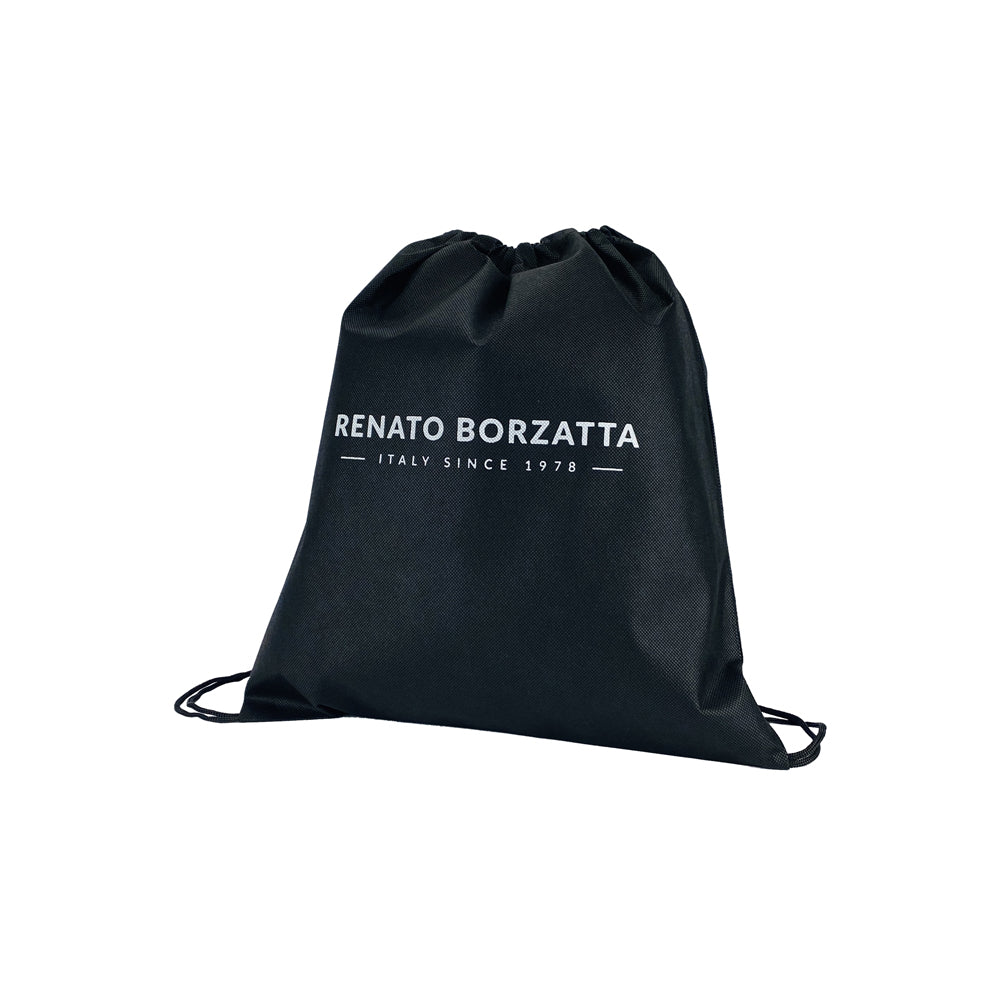 RB2002A | Nylon/Genuine Leather Shoulder Bag with a light grain. Zip closure and adjustable shoulder strap. Color: Black. Dimensions: 15.5 x 21 x 7 cm. Packaging: Non-woven fabric bag.-3